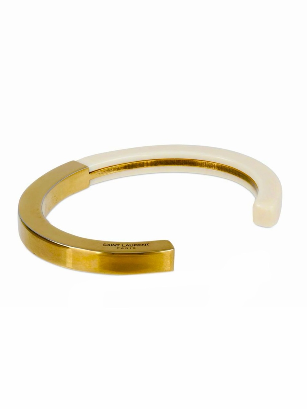 YSL Duet Debossed-Logo Bracelet